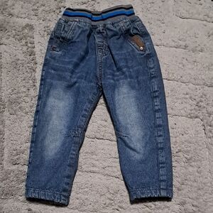 Flerce Lined Kids Jeans with Elastic Waistband